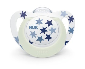 Nuk Πιπίλα Σιλικόνης Star Night Μπλέ 6-18m