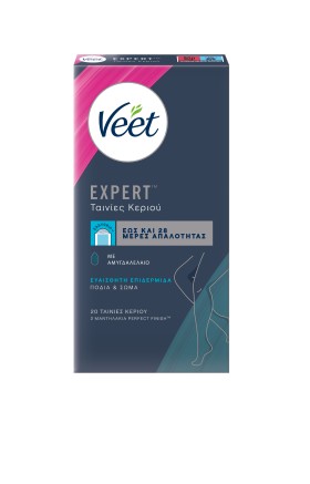 Veet Ταινίες Κρύο Κερί Έτοιμες για Χρήση για Πόδια & Σώμα Ευαίσθητο Δέρμα 20strips