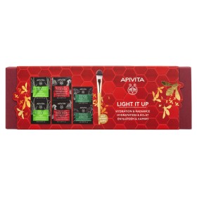 Apivita Light It Up 3 Express Beauty Face Masks & Brush Promo Pack