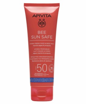 Apivita Bee Sun Safe Travel Size Ενυδατικό Αναζωογονητικό Γαλάκτωμα για Πρόσωπο & Σώμα SPF50 100ml