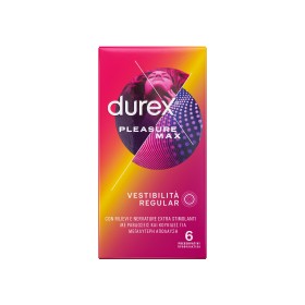 Durex Προφυλακτικά Με Κουκιδες και Ραβδώσεις Pleasuremax Κανονική Εφαρμογή 6τμχ