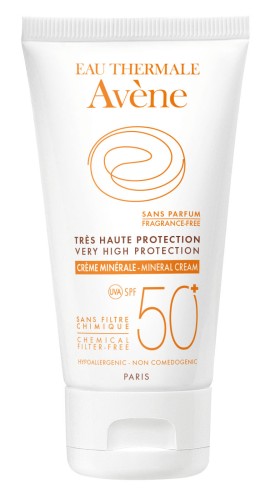 Avene Minéral Αντηλιακή Κρέμα Προσώπου SPF 50+ για Μη Ανεκτικό Δέρμα 50ml