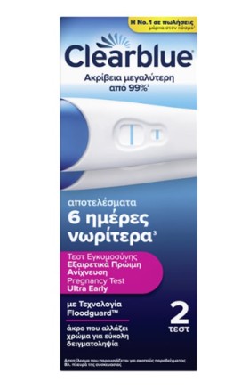 Clearblue Τεστ Εγκυμοσύνης Πρώιμη Ανίχνευση 2τμχ