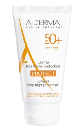 A-Derma Protect Αντηλιακή Κρέμα Προσώπου Υψηλής Προστασίας SPF50+ 40ml