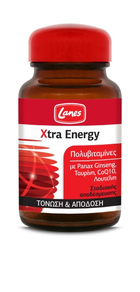 Lanes Xtra Energy Πολυβιταμίνη για Ενέργεια & Τόνωση 30tabs