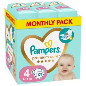 Pampers Premium Care No4 9-14kg Monthly Pack 174τμχ