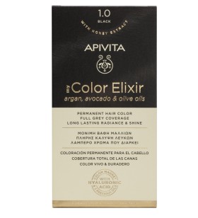 Apivita My Color Elixir Μόνιμη Βαφή Μαλλιών 1.0 Μαύρο