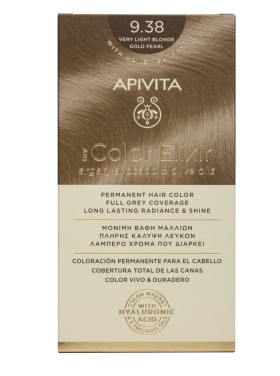 Apivita My Color Elixir Μόνιμη Βαφή Μαλλιών 9.38 Ξανθό Πολύ Ανοιχτό Μελί Περλέ