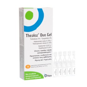 Thealoz Duo Gel Λιπαντικό & Αναπλαστικό Τζελ Ματιών 30 x 0.4gr