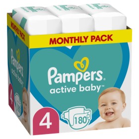 Pampers Active Baby No4 9-14kg Monthly Pack 180τμχ