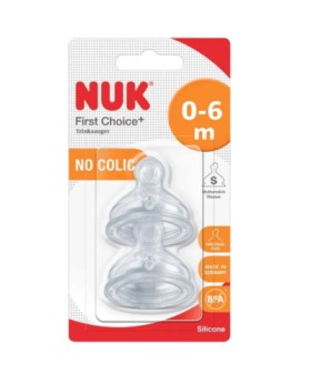 Nuk First Choice Plus Θηλές Σιλικόνης Small (0-6 μηνών) 2τμχ