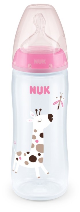 NUK First Choice Μπιμπερό Ρόζ 300ml 6-18m