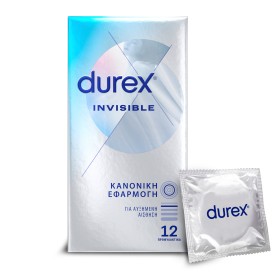 Durex Invisible Προφυλακτικά Εξαιρετικά Λεπτά Κανονική Εφαρμογή 12τμχ