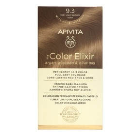 Apivita My Color Elixir Μόνιμη Βαφή Μαλλιών 9.3 Ξανθό Πολύ Ανοιχτό Χρυσό