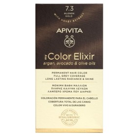 Apivita My Color Elixir kit Μόνιμη Βαφή Μαλλιών 7.3 Ξανθό Μελί