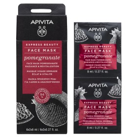 Apivita Express Beauty Μάσκα με Ρόδι για Λάμψη&Αναζωογόνηση 2x8ml