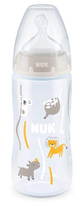 NUK First Choice Μπιμπερό Γκρί 300ml 6-18m