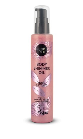 Natura Siberica Organic Shop Body Shimmer Dry Oil Rose & Lychee 100ml