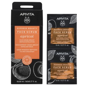 Apivita Express Beauty Scrub Προσώπου με Βερύκοκο Ήπιας Απολέπισης 2x8ml