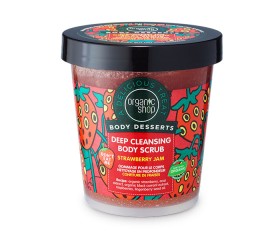 Organic Shop Body Desserts Deep Cleansing Body Scrub Strawberry Jam 450ml