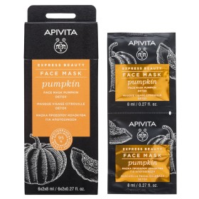 Apivita Express Beauty Μάσκα με Κολοκύθα για Αποτοξίνωση 2x8ml