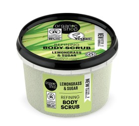 Organic Shop Refining Body Scrub Lemongrass&Sugar Απολεπιστικό Σώματος 250ml