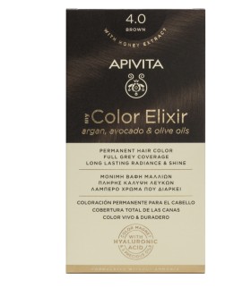 Apivita My Color Elixir Μόνιμη Βαφή Μαλλιών 4.0 Καστανό