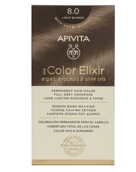 Apivita My Color Elixir Μόνιμη Βαφή Μαλλιών 8.0 Ξανθό Ανοιχτό