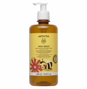 Apivita Mini Bees Απαλό Σαμπουάν & Αφρόλουτρο για Παιδιά με Καλέντουλα & Μέλι 500ml