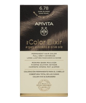 Apivita My Color Elixir Μόνιμη Βαφή Μαλλιών 6.78 Ξανθό Σκούρο Μπεζ Περλέ