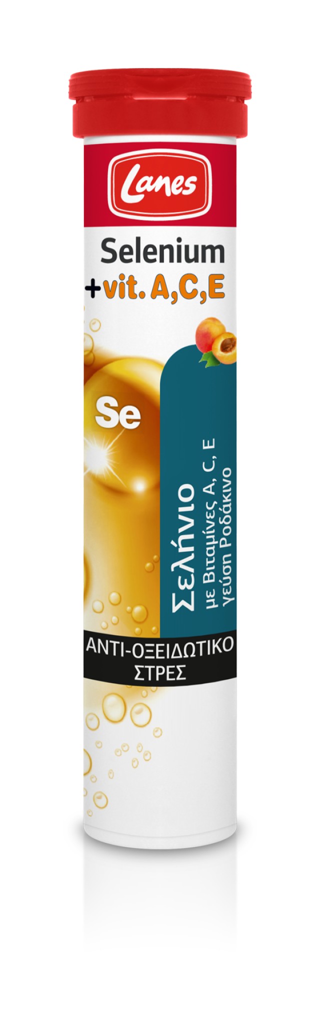 Lanes Selenium & Vitamin A,C,E με Γεύση Ροδάκινο 20 Αναβράζουσες Ταμπλέτες