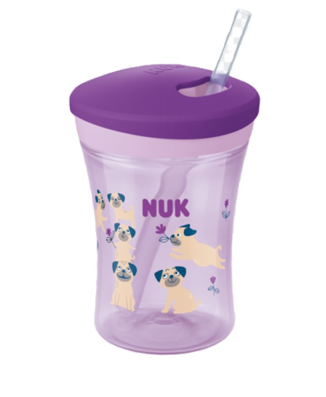 NUK Action Cup Μωβ 230ml 12m+