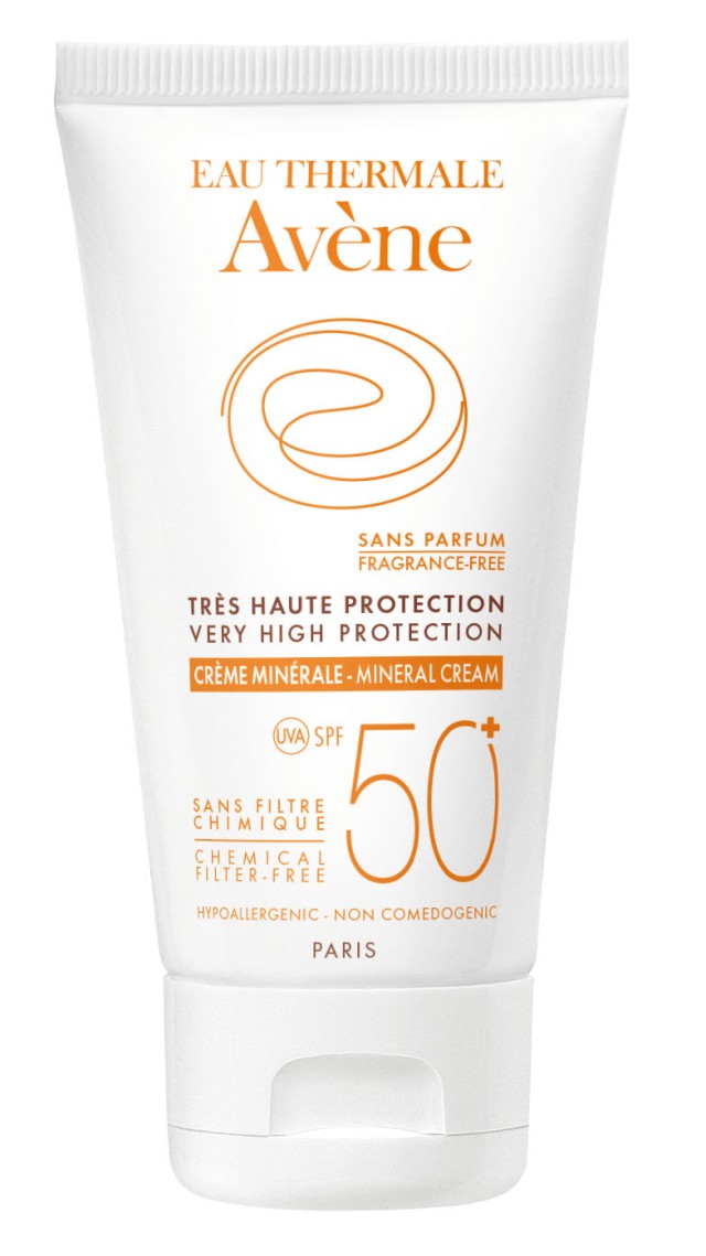 Avene Minéral Αντηλιακή Κρέμα Προσώπου SPF 50+ για Μη Ανεκτικό Δέρμα 50ml