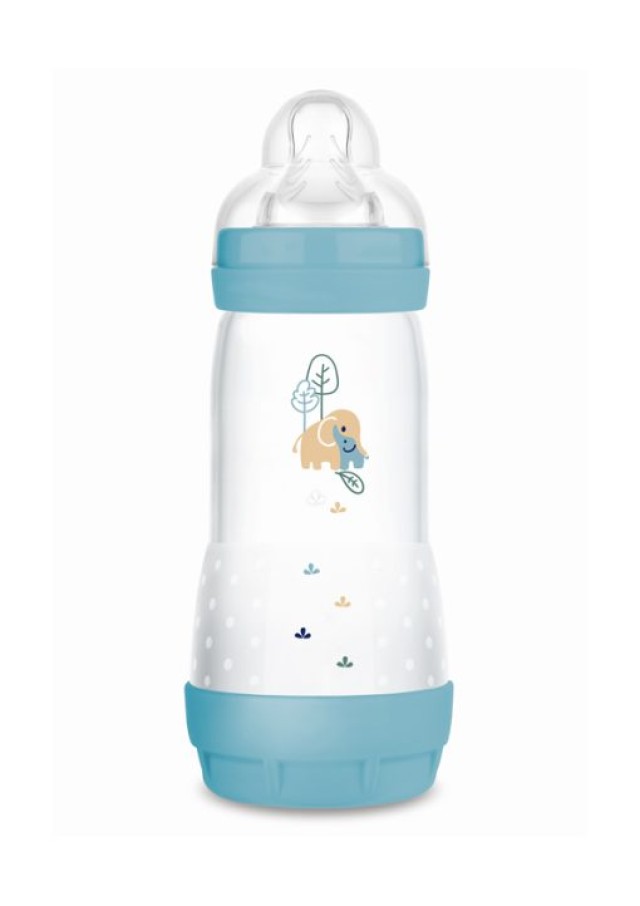 MAM Μπιμπερό Easy Start Anti-Colic Θηλή Σιλικόνης 4+ 320ml Μπλέ