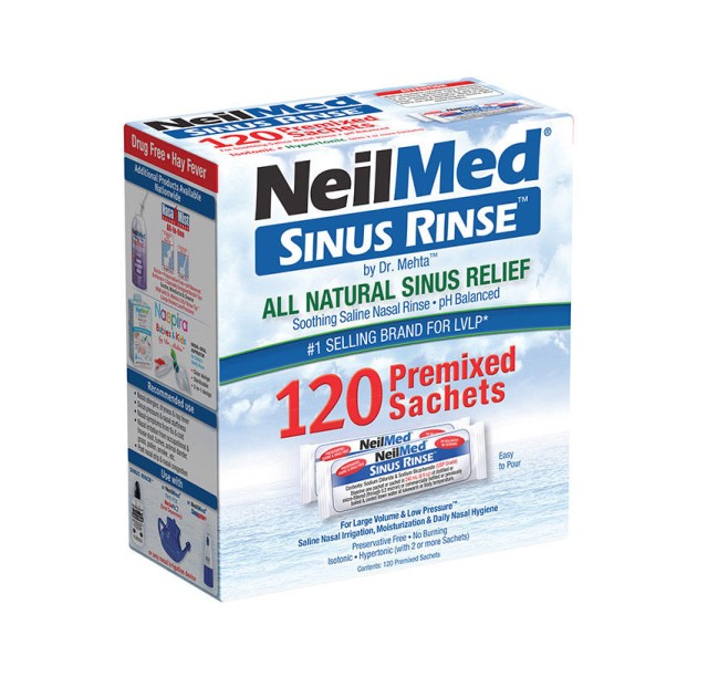 NEILMED SINUS RINSE 120 PREMIXED SACHETS FOR ADULTS