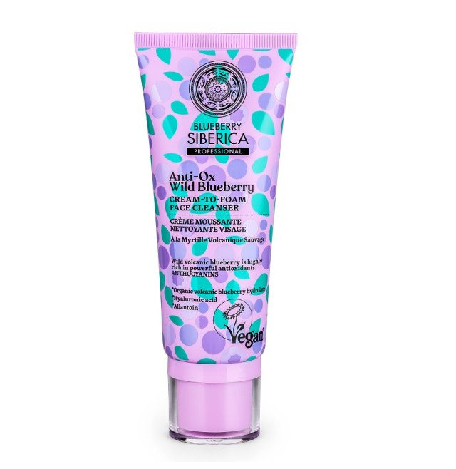 Natura Siberica Anti-Ox Wild Blueberry Cream to Foam Face Cleanser 100ml