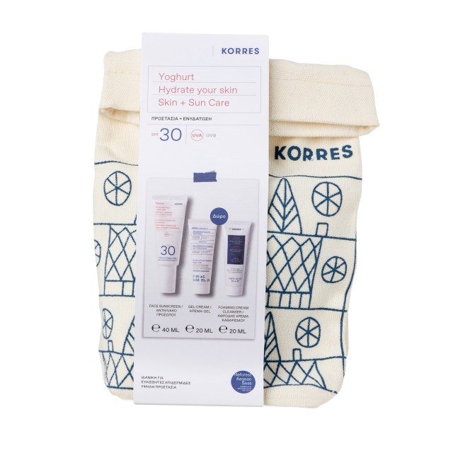 Korres Yoghurt Sunscreen Face Cream-Gel SPF30 40ml Promo Pack