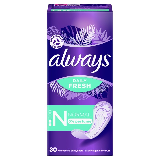 Always Daily Fresh Normal 0% Άρωμα 30 Σερβιετάκια