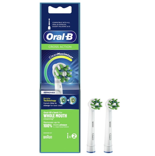 Oral-B Ανταλλακτικές Κεφαλές Cross Action 2τμχ