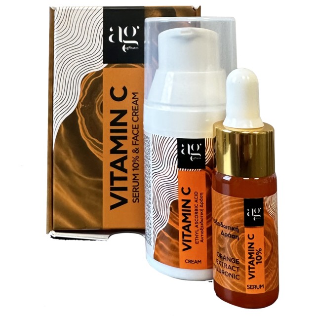 AG Pharm Vitamin C Serum 10% 10ml & Face Cream 30ml Promo Pack