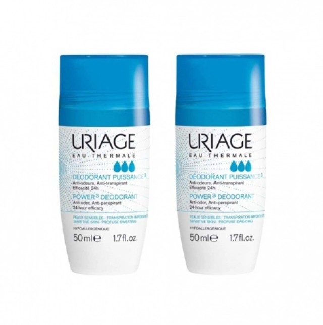 Uriage Deodorant Roll-On Power3 2x50ml