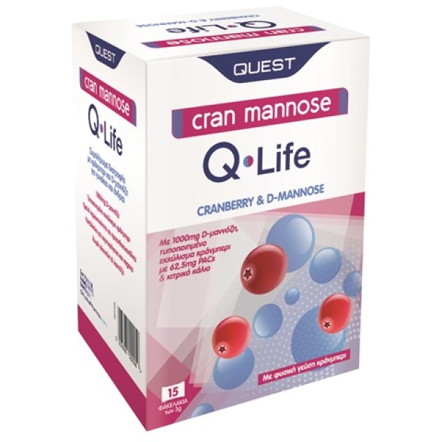 Quest Q-Life Cran Mannose 15 Φάκελα