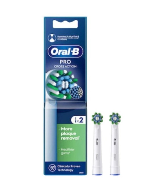 Oral-B Ανταλλακτικές Κεφαλές Cross Action Pro 2τμχ