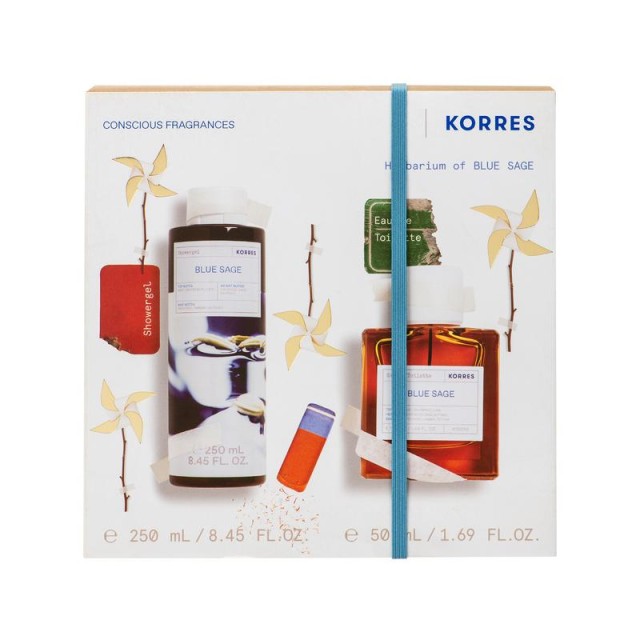 Korres Blue Sage Αφρόλουτρο 250ml + Eau De Toilette 50ml Set