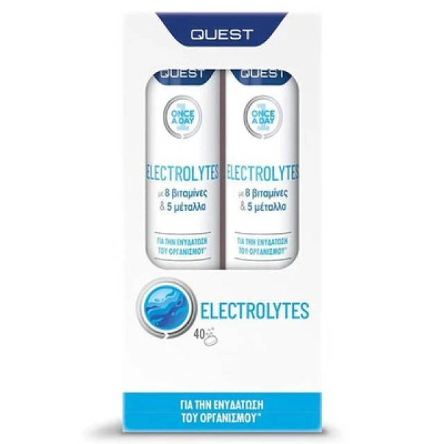 Quest Electrolytes 20eff tabs Με Γεύση Λεμόνι-Lime 1+1 Δώρο