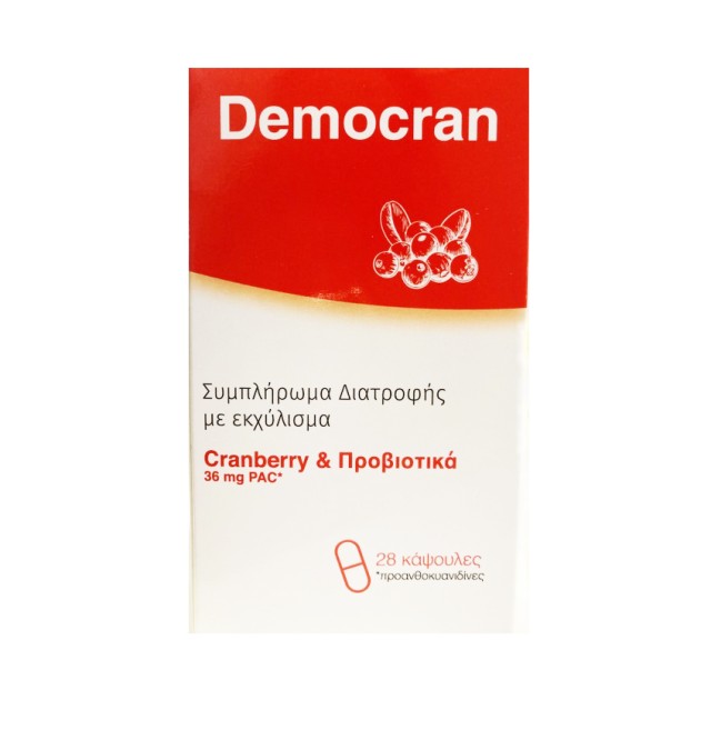 Democran Εκχύλισμα Cranberry με Προβιοτικά 28caps