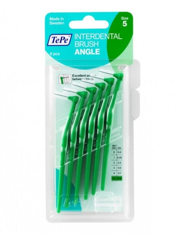 TePe International Brush Angle No.5 Πράσινο 0.8mm 6τμχ