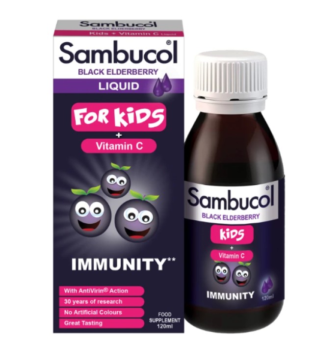 Sambucol For Kids + Vitamin C Παιδικό Σιρόπι για την Ενίσχυση του Ανοσοποιητικού 120ml