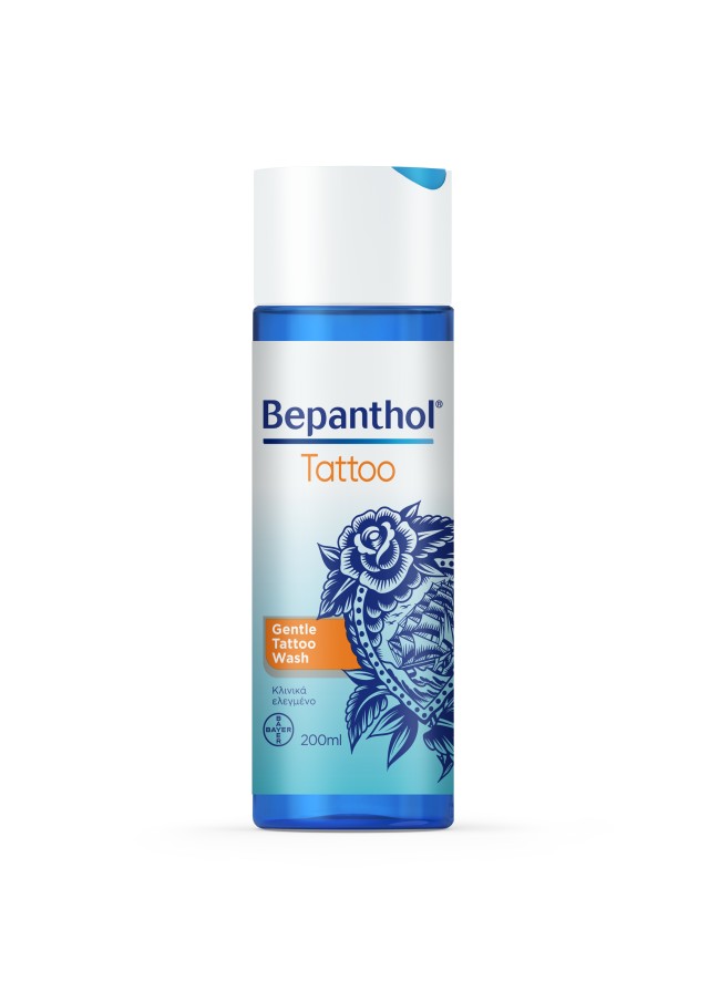 Bepanthol Tattoo Gentle Wash Απαλό Καθαριστικό για Δέρματα με Τατουάζ 200ml