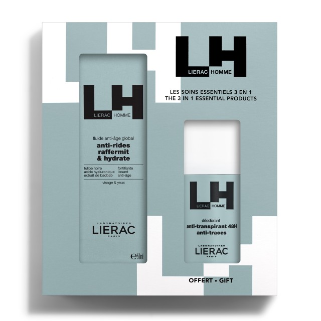 Lierac Homme Ανδρική Κρέμα για Πρόσωπο & Μάτια + Αποσμητικό Promo Pack